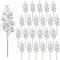 24 Stück Glitzer Silber Beeren Stiele,Künstliche Silber Beeren Pflücken Glitzer Silber Beeren Zweige Weihnachtsbeeren Stiel Picks für Weihnachtsbaum DIY Basteln Hochzeit Ferienzeit Winter Dekoration