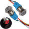 JIQI 2× 16mm Latching Druckschalter Metall 12V bis 24V 3A einrastend EIN/AUS Schalter mit rotem LED Symbol IP66 1NO1NC Selbstsichernde wasserdichte vorverdrahte Druckknopf Taster für Boot LKW RV Auto