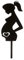dekora - Décoration de Gâteau, Cake Topper Décoration - Femme enceinte 354119 Noir