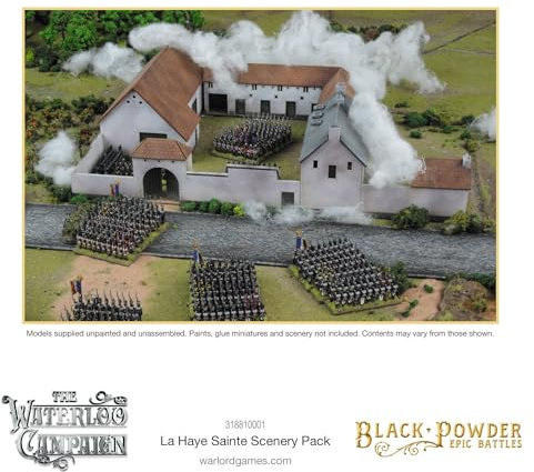 WarLord Black Powder Epic Battles: The Waterloo Campaign La Haye Sainte Scenery Pack Military Table Top Wargaming Plastic Model Kit 318810001