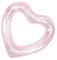Gadpiparty Liebe Schwimmring Spielzeug Beach Heart Pool Schwimmer Glitter-Herz-Pool-Float Aufblasbarer Herzschwimmer Lustiger Strandschwimmer Schwimmbecken in Herzform Pailletten PVC Roségold