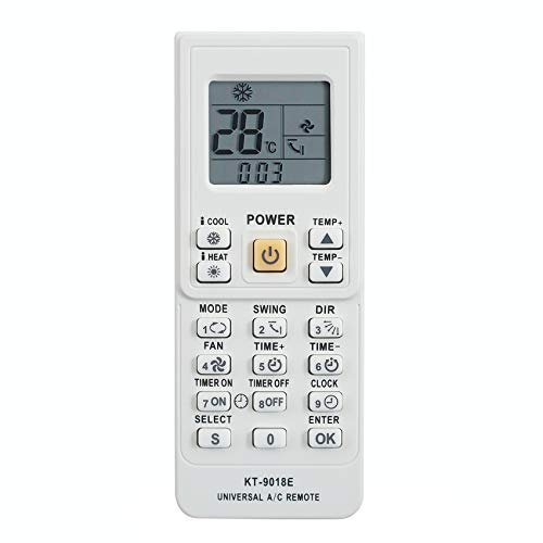 Josenidny Télécommande universelle pour climatiseur Aux KT-9018E