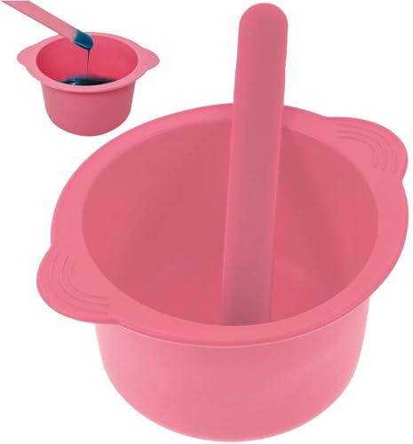 Fituenly Silicone Wax Warmer Dougarder Réutilisable Silicone Wax Bol pour Cire Plus Chaude Remplacement De Pot De Cire Antiadhésive avec Bâton De Spatule De Cire pour Le Salon À Domicile