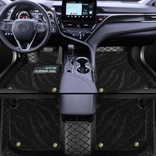 Maibuli Auto Fussmatten kompatibel mit Viano 7seat 2010-2016 Contains armrest Boxes Allwetter Wasserfest Antirutsch Teppiche Doppelschicht Automatten zubehör,Schwarz