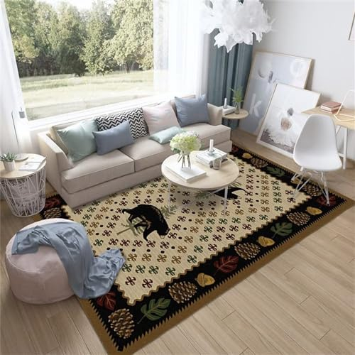 Kunsen Waschbare Teppiche Langlebig und schmutzabweisend hochflor Teppich Mehrfarbig Teppich pflegeleicht Kinderteppich50x80CM