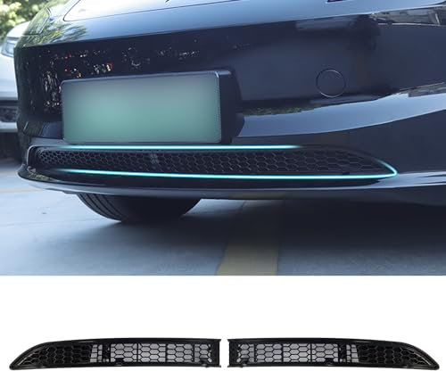 Arcoche Rejillas Frontales de Radiador Malla de Parrilla Frontal Para Tesla Model 3 2025 2024 Highland, Inserciones de Parrilla Delantera Cubierta Parrilla Delantera Para Model 3 Accesorios