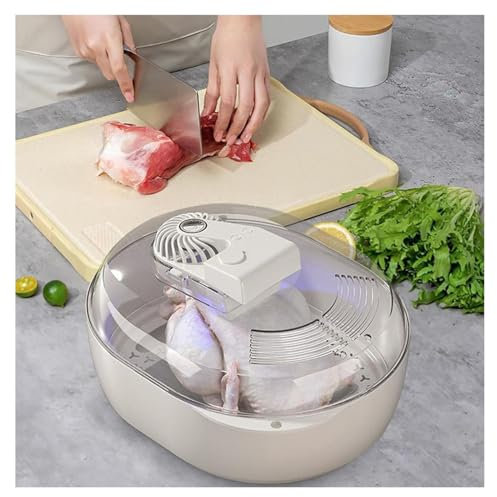 6 in 1 Planche A Decongeler Rapide StéRilisation UV, Gadget Cuisine Pratique Atomisation Et Conservation par Ultrasons, Boite De DéCongéLation Pratique, SûR Et Rapide