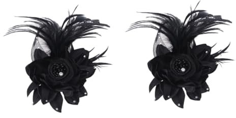 Beavorty 2 Stk passt Brosche Abzeichen mädchen stirnbänder Haarschmuck Haar Klammern Haarnadeln Haarklammer Blumenbrosche dame haarband Kleidung Kopfbedeckung Minikleid