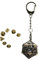 COSSIKA Würfel-Anhänger, Drachen-Würfel-Anhänger, Schlüsselanhänger, winzige Metallwürfel, Schmuckset, Mini-polyedrische Würfel, Schlüsselanhänger, Schmuck für Mode