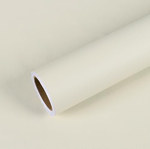 VEELIKE Papier Peint adhesif Beige Épaissir Stickers pour Meubles Papier Peint Chambre Armoire Rouleau Adhesif Decoratif Salon Papier Autocollant pour Meuble Cuisine Lavable Salle de Bain 40cm×300cm