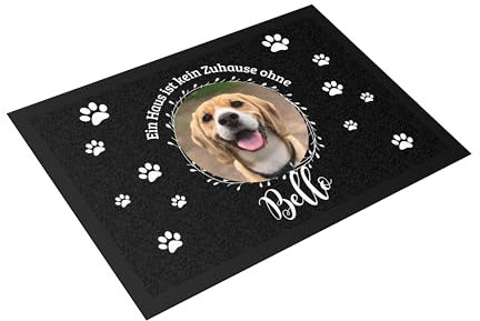 printplanet® - Fußmatte selbst gestalten - individuell Bedruckt - Layout: Hund mit Spruch 1 - Größe 60 cm x 40 cm