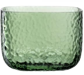 LEONARDO HOME Martello Vase, 1 Stück, vielseitige Vase, stilvolles Dekorationsstück mit haptischer Oberfläche, Zeitlose Pflanzenschale, einzigartige Blumenvase, Höhe 13 cm, grün, 033200
