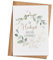 Glückwunschkarte zur Hochzeit mit Umschlag aus Kraftpapier. Hochzeitskarte Grußkarte Vermählung Just Married Wedding Motiv Eukaliptus (KT_039-1)