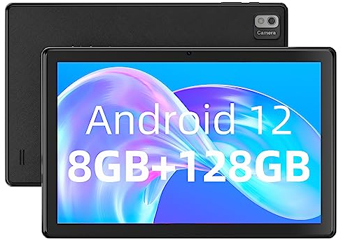SGIN 10,1 Zoll Tablet Android 12, 8GB RAM 128GB ROM (256 GB erweiterbar), 1280 x 800 FHD IPS Octa Core bis zu 1,6 GHz, 5MP + 8MP Telecamera, Akku 6000 mAh 2,4 G/5G WiFi