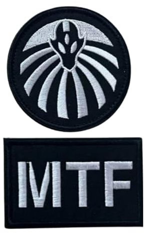 MTF-Aufnäher mit neun Schwanzen, SCP Special Containment Procedures Foundation, lustige, taktische bestickte Aufnäher, Moral, Militär, Haken und Schlaufe für Rucksäcke, Hut, Armee, Weste, 2 Stück B