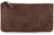 Marc Peter® Vintage Austin Federmäppchen Etui aus Leder mit YKK Reißverschluss, Federmappe für Stifte Dunkel Braun