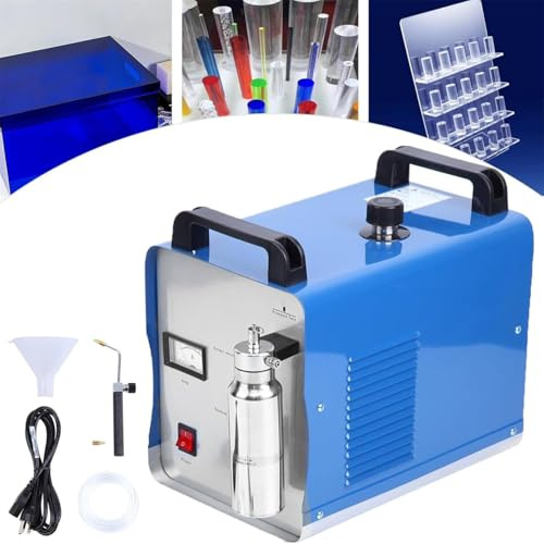 Lucidatrice Acrilica 450 W/600 W/800 W Generatore Di Fiamma a Ossigeno E Idrogeno, Saldatrice Ad Acqua Lucidatrice a Fiamma per Lucidatura Di Acrilico, Cristallo, Plexiglass,75L/H