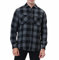 Ezmina Men’s Flannel Shirts Long Sleeve Casual Button Down Flannel Plaid Shirts for Men Camp Hiking Grey/Black