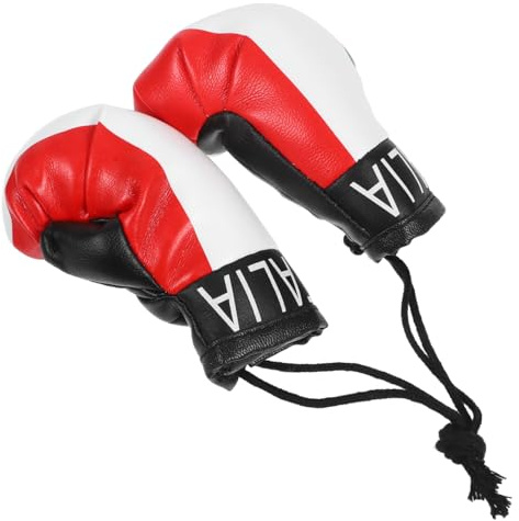 HOLIDYOYO Mini Boxing Gloves Pendant Hanging Decoration Car Keychain for Boxing Party Favors Sports Fans
