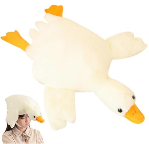 Niedliche Große Weiße Gans-Hut-plüschtier-Kappe, Lustige Party-Kopfbedeckung, Weihnachten, Halloween, Cosplay, Partyhut Für Erwachsene Und Kinder