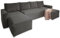 Masseno Ecksofa ASPRA mit Schlaffunktion U-Form, Sofa mit Bettkasten, Wohnzimmersofa, Couch, Soffa, Bettsofa, Couchgarnitur- Graphitfarben, POSO 34