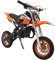 Zoobotanica 49cc Dirt Bike,Kinder Jugend Crossbike Pocket Cross,8 Zoll 2-Takt Motorrad Motorbike,Hand-Zug-Start-Methode,Scheibenbremsen,Bis 50 km/h, Max 80kg, Motorsport Pocket Crossbike (Orange)