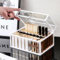 Lipstick Organizer, 9x5x5inch Clear Glass Lipstick Storage Box with Lid, Holds 40 Lipsticks, Lipstick Holder Display Case, Lip Gloss Organizer for Women
