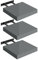 WOLTU Étagères Murales,Tablette Murale de Lot de 3,Étagère Flottante,Étagère à Livres,CD DVD,Panneau de Bois,30x22,9x3,8cm,Gris Brillant,RG9489gr-3