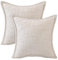 Artoid Mode Weiß Leinen Optik Modern Kissenbezüge 2er Set, 45x45 cm Saisonnal Sofakissen Zierkissenbezug Cushion Cover Couch Schlafzimmer Deko