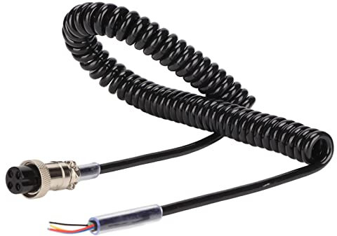 BONKZEBU Mikrofon -Kabel Männlich an Weiblichem Kabel, 4 -Stift -Stecker Flexible Handy Coiled Extension Microfon, Gutes Abschirmmikrofonkabel -Kabelmikrofon für CB -Schinken -Radio