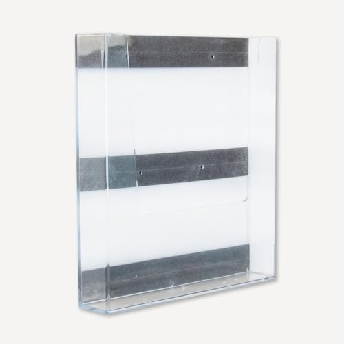 Magna-C® Magnetischer Karten- und Prospekthalter DIN A4 | transparenter Aushang für Magazine | flexibler Prospekthalter mit Magnetband