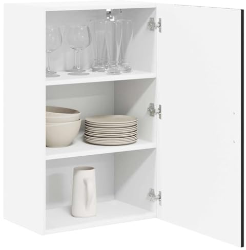 vidaXL Wandschrank Lucca Schwarz 50 x 31 x 80 cm Holzwerkstoff