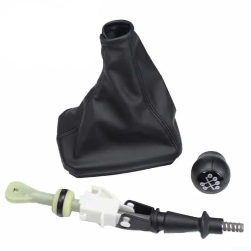 Pomo de Palanca de Cambios de Cuero de 5 velocidades para Opel Corsa C 2001-2006, Accesorio de actualización Manual de Cambios Negro