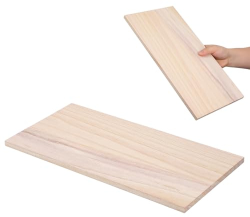 LOCZUK Rectangular Wood Plank Solid Wood Board for Furniture | Diy Project Panel for Wardrobe Crafting Unfinished Craft for Shelving and Home Decor 40 X 20 X 1.1cm