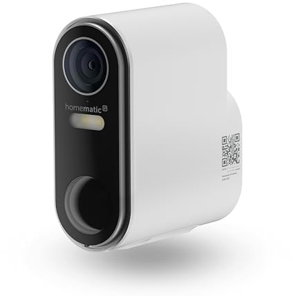 Homematic IP Akku-Außenkamera | Smart Home, kabellose Überwachungskamera für den Außenbereich mit AI Personenerkennung, Zwei-Wege-Audio, 162949A0