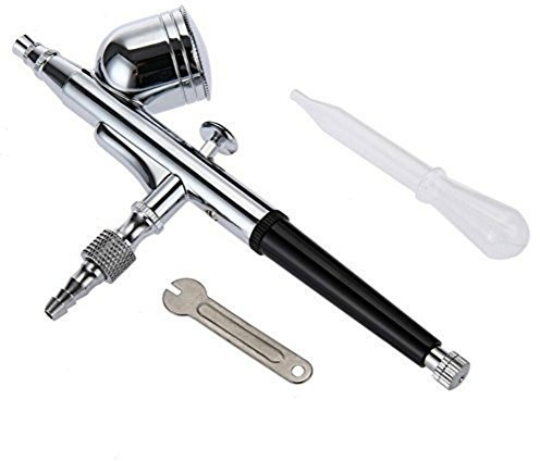 VALINK 0.3mm 7cc Detachable Cup Gravity Feed Dual Action Airbrush Kit, Paint Spray Gun, Sprayer Pen for Needle Body Paint Nail Art Body Tattoo Cake Decoration
