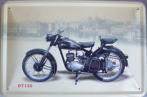Blechschild Schild 20x30cm gewölbt - RT 125 Motorrad DDR Ostalgie