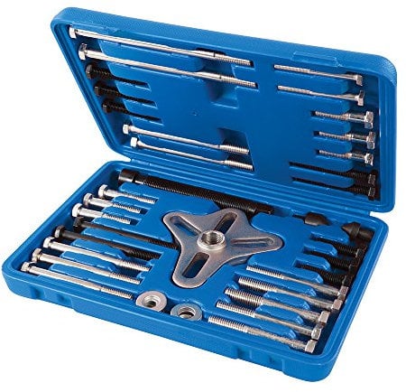 Silverline 515011 Extracteur de poulies pour Barres estabilizadoras, Argent, 40 – 93 mm, Set de 46 pièces