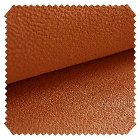novely® exquisit Milano - Ultraweicher Möbelstoff in Lederoptik - Schwer Entzündbarer Polsterstoff mit Feiner Struktur - Pflegeleichte Meterware 1lfm | Farbe: 13 Orange
