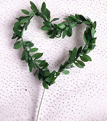 AILEXI 1 Count Glitter Cake Decorating Toppers - Wreath Heart Green