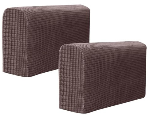 FAVOMOTO Armlehnenbezüge, 2PCS Sofa Armlehnenbezüge Verstellbar, Stretch Sofa Armkappen Armlehnenschoner Lehnenüberwurf, Stretch Sesselschoner Weiche Polyester Armlehnenschoner rutschfest Möbelschutz