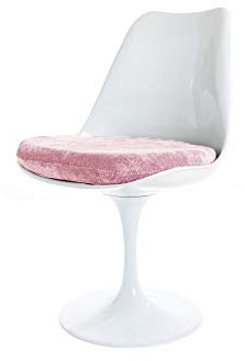 Fusion Living Chaise latérale pivotante Luxueuse Blanc Brillant et Rose Clair