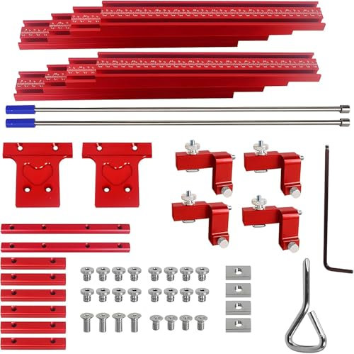CDIYTOOL Ensemble de rail de scie circulaire pour le travail du bois - Système de guidage parallèle - Machine à graver - Rail coulissant parallèle de 0 à 1200 mm - Pour scie circulaire électrique