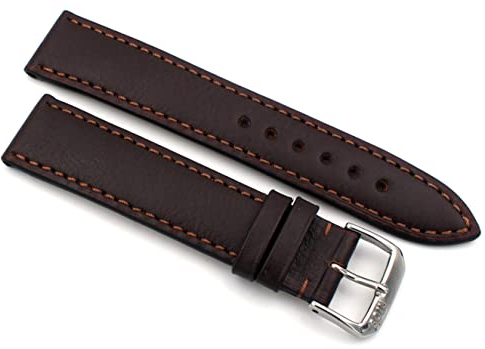 Sulla RIOS1931 Don 20mm hochqualitativer klassik Juchten Leder Armband handgemacht und handvernäht in Deutschland Mokka