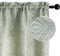GIRASOLE HOME Coppia Tende Jacquard Semi Oscuranti Fantasia Rombi Tenda Filtrante per Soggiorno Camera e Interni 2 Pannelli con Tasca (70x145cm, Verde)