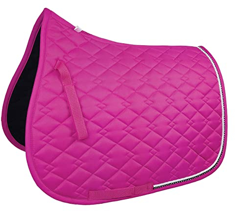 York Schabracke Avril Vielseitigkeitsschabracke Sattelpad Pferdeschabracke (Rose Violet)