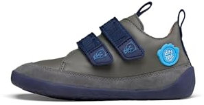 Affenzahn Barfußschuh Leder Buddy mit Klettverschluss Weich rutschfest Flexibel Reflektierend für Jungen und Mädchen in Größe 21-32 Bär - Blau