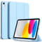 CACOE Custodia Cover Compatibile con iPad 11a Generazione (A16) 11 (2025) / iPad 10a Generazione 10.9 (2022) (A2757/A2777), Ultra Sottile Retro Cover con Portapenne,Bianco Azzurro