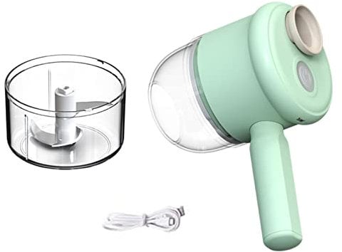 Yeeda Electric Vegetable Cutter, Portable Wireless Slicer Blender, Cordless Wireless Food Processor Portable Vegetable Slicer Set for Pepper Onion Celery Meat