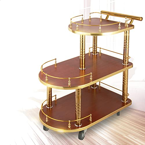 Servierwagen Vintage Metall Rollwagen mit Rollen Küchenwagen Wagen Beistelltisch Mobile Barwagen Bar rollbarer Küchenrollwagen Küchenregal Küchentrolley Allzweckwagen,für Küche und Wohnzimmer